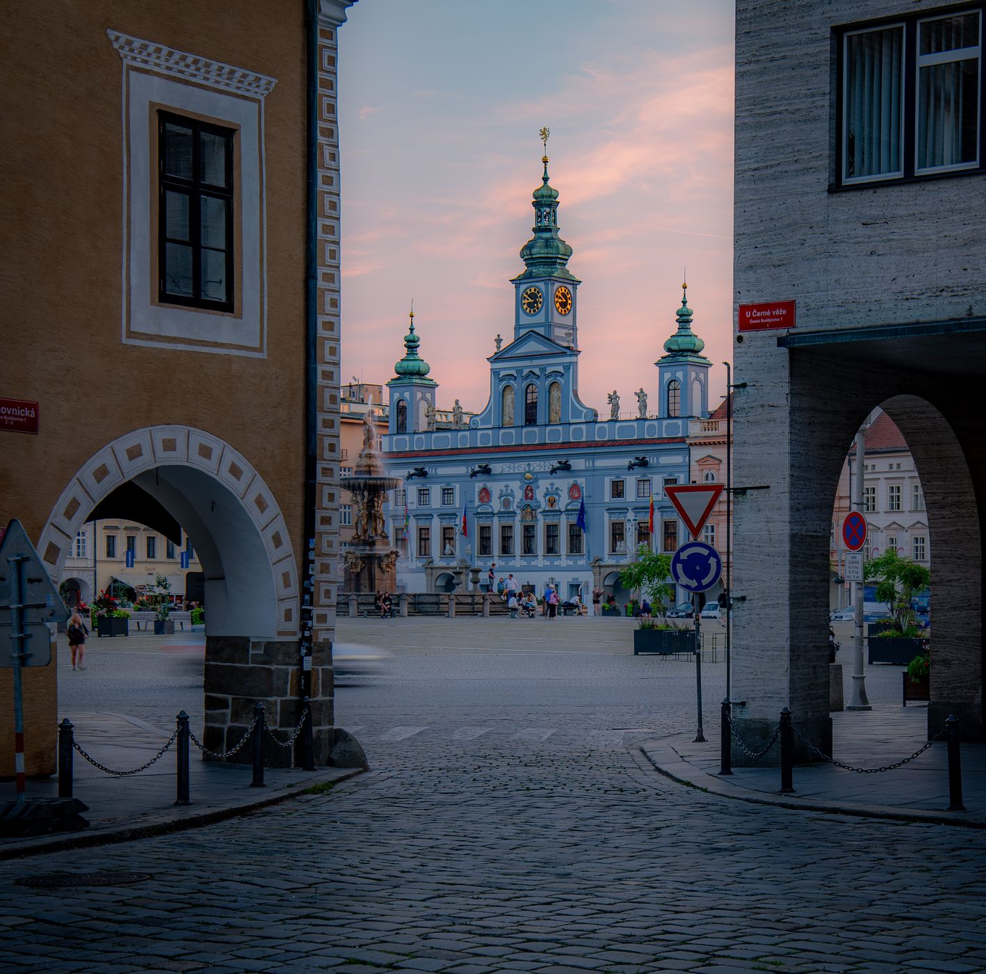 Town Hall in České Budějovice, Czech Republic