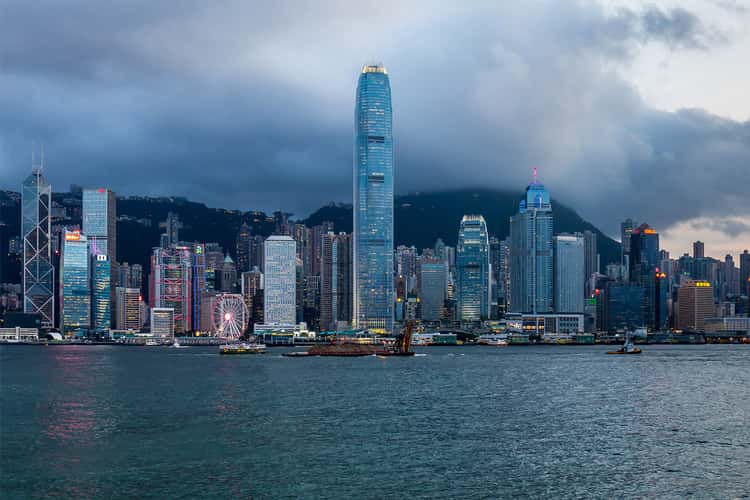 View to Hong Kong Island, Victoria Harbour