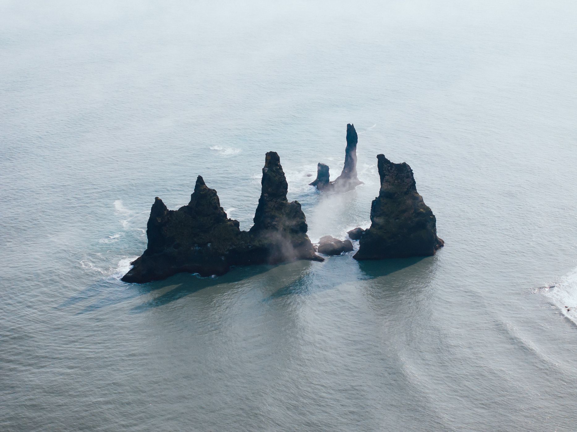 Via sea stacks, Iceland
