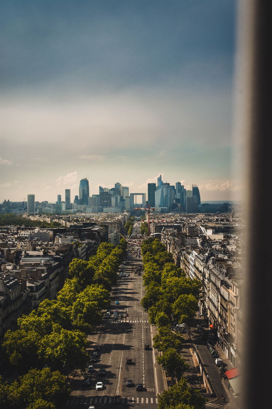 View from Arc de Triomphe, Paris, France
