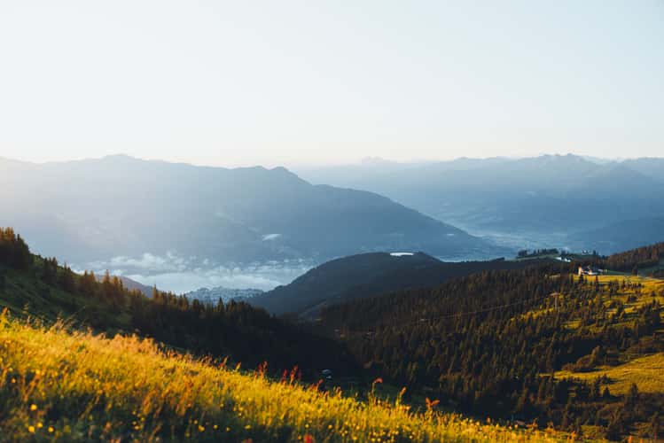 View from Schmittenhöhe onto Zell am See