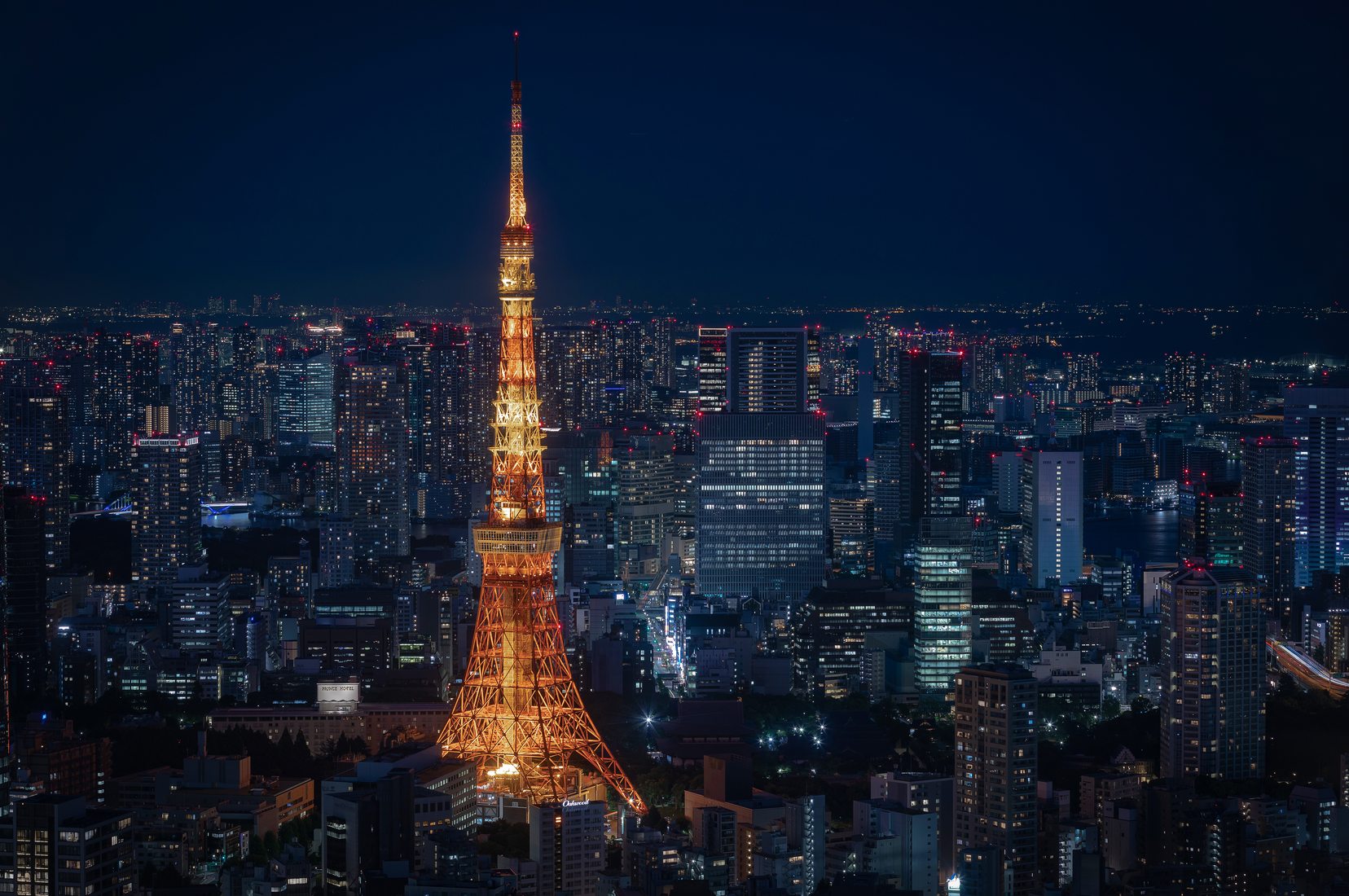 View of Tokyo Tower from Roppongi Tower, Japan