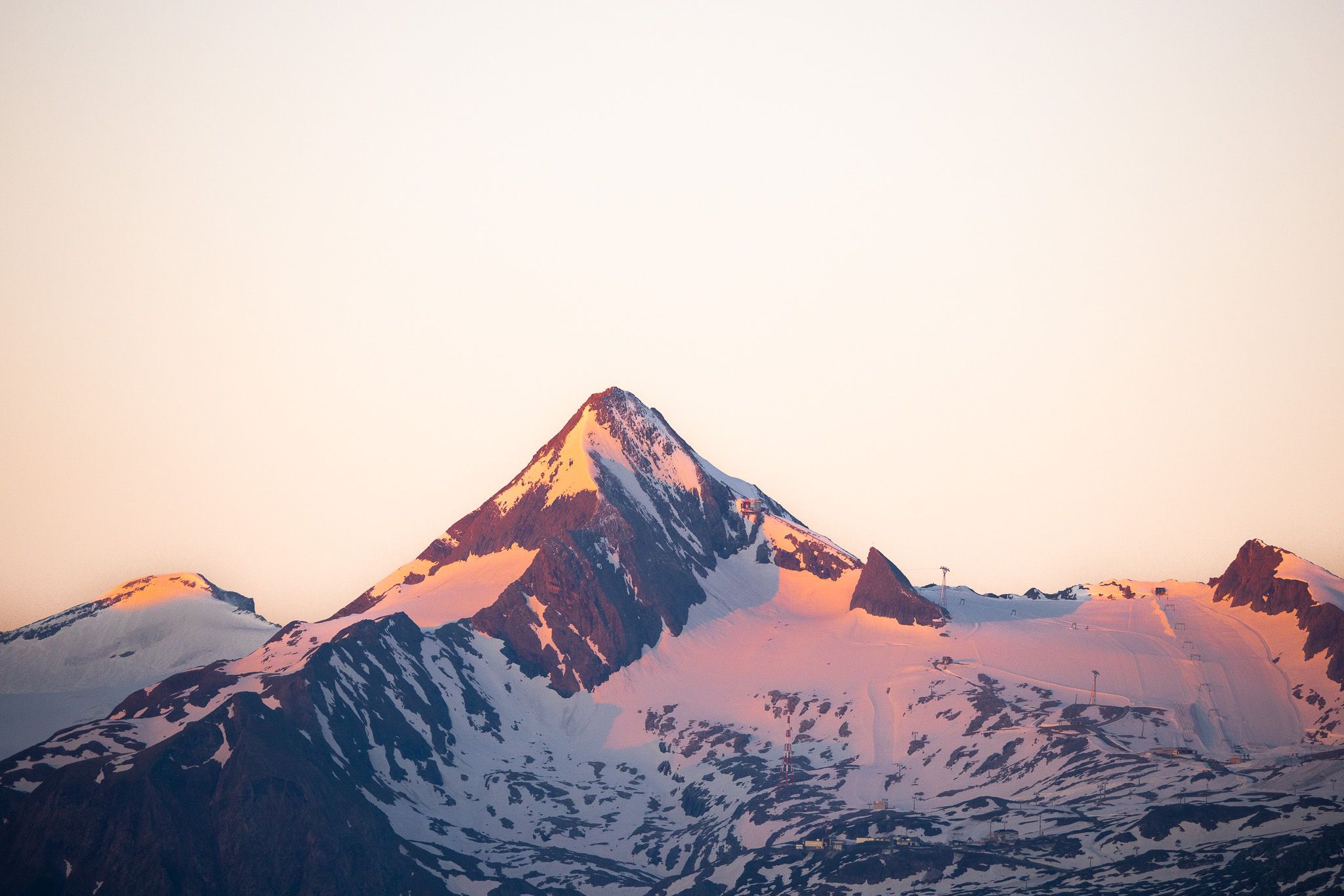 View onto Kitzsteinhorn from Schmittenhöhe, Austria