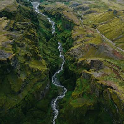 View onto Múlagljúfur Canyon, Iceland