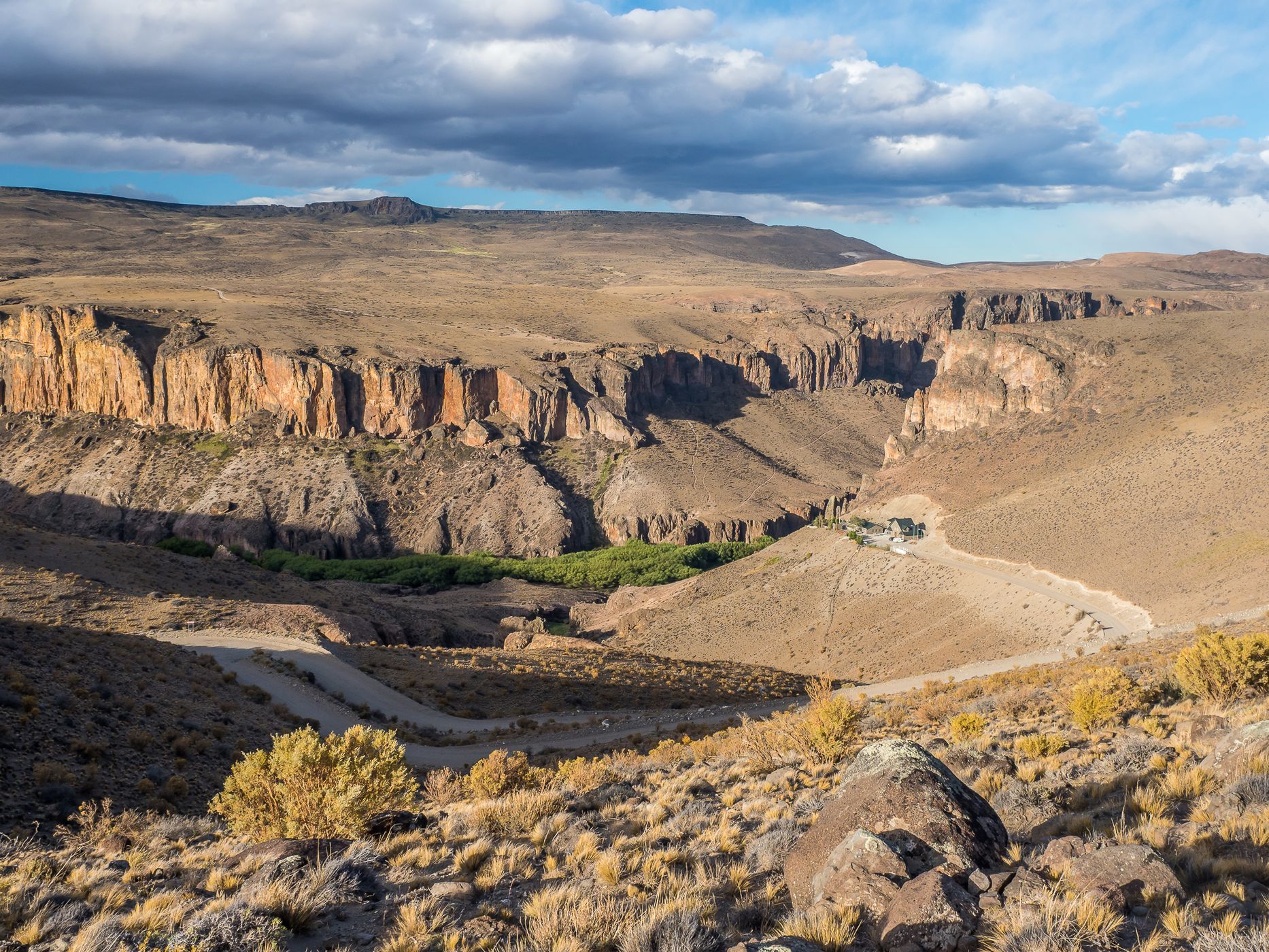 View to Cave of Hands Ranger Station, Argentina