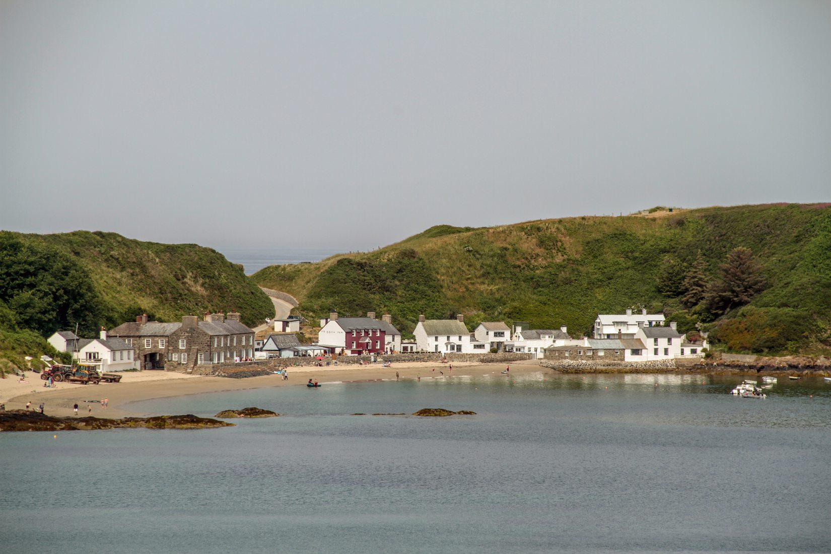 Village of Porthdinllaen from Morfa Nefyn car park, United Kingdom