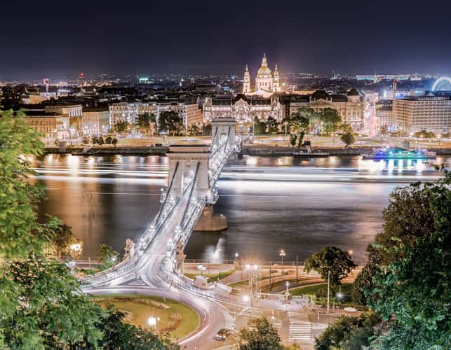 Chain Bridge from Sándor Palace, Budapest