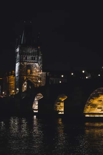 Charles Bridge from River Vltava, Prague