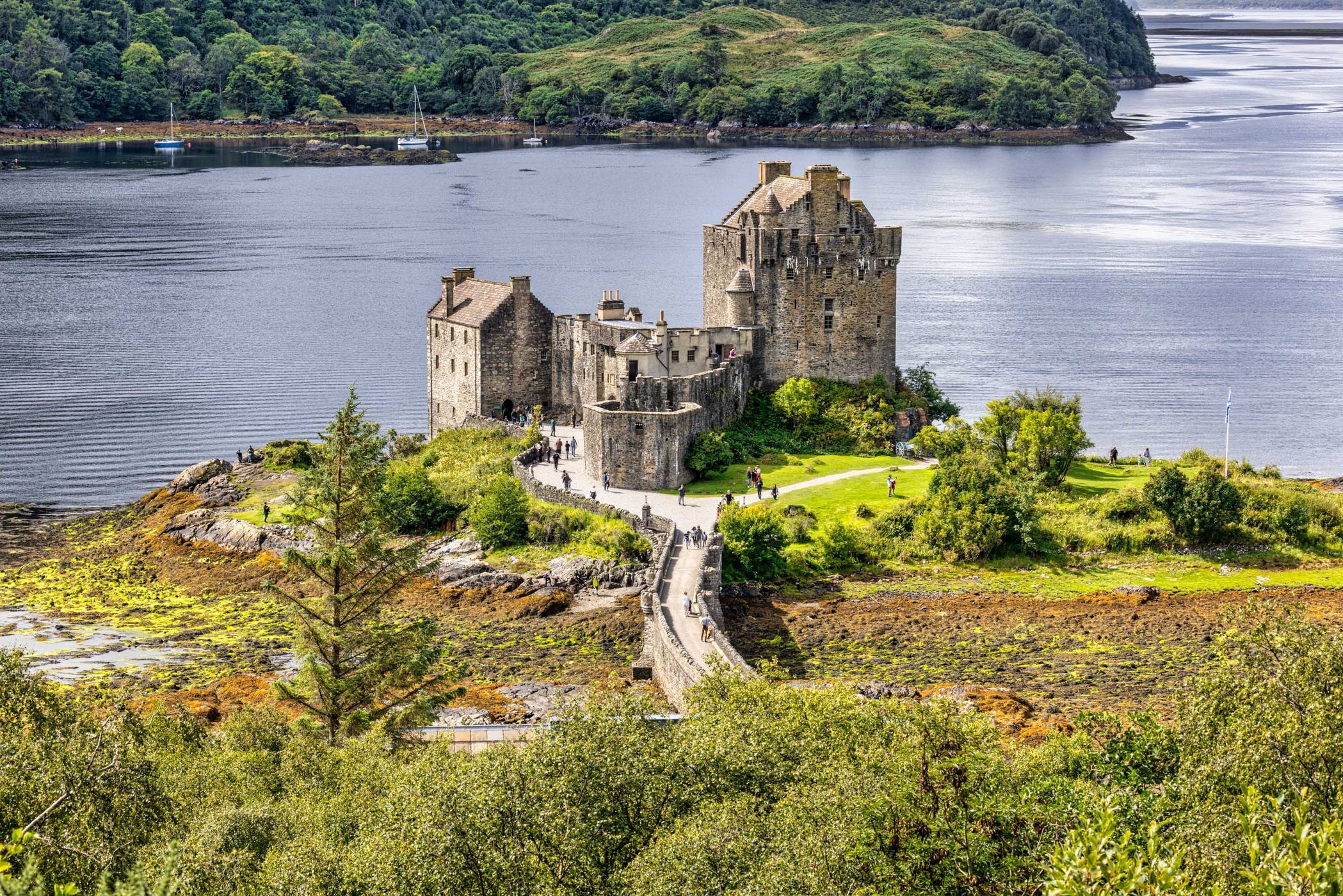 View of Eilean Donan Castle, Dornie, Scotland, United Kingdom