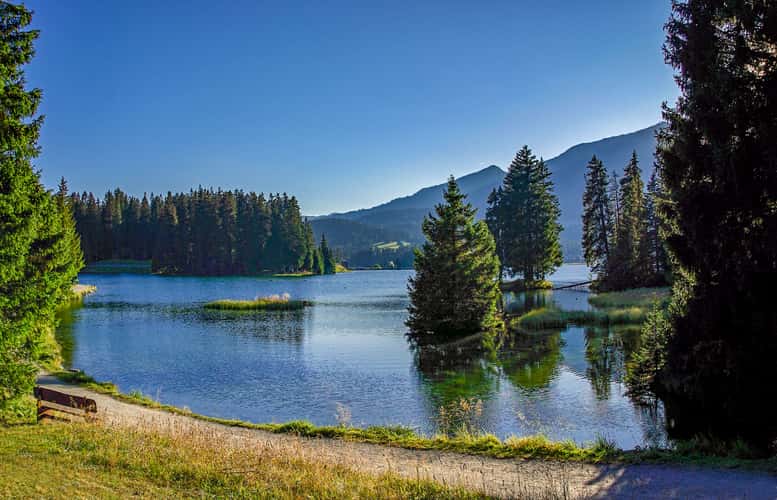 Evening mood at Heidsee