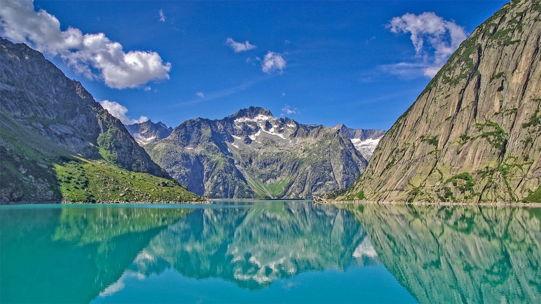 Gelmersee in the Bernese Alpes, Switzerland