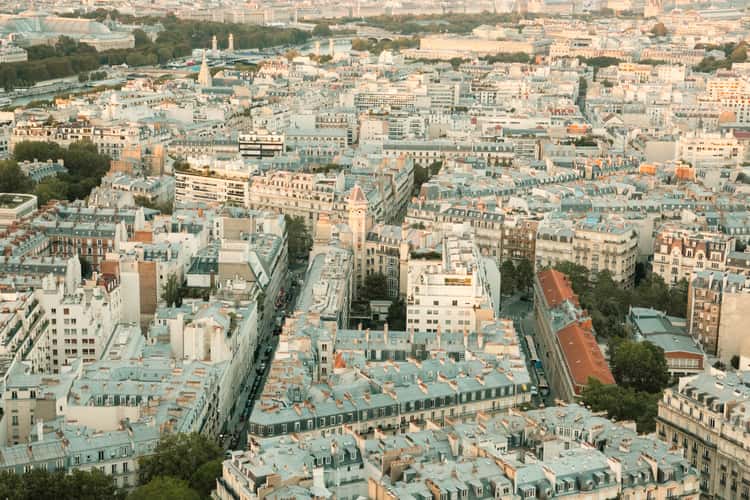 Paris City view from Eiffel tower