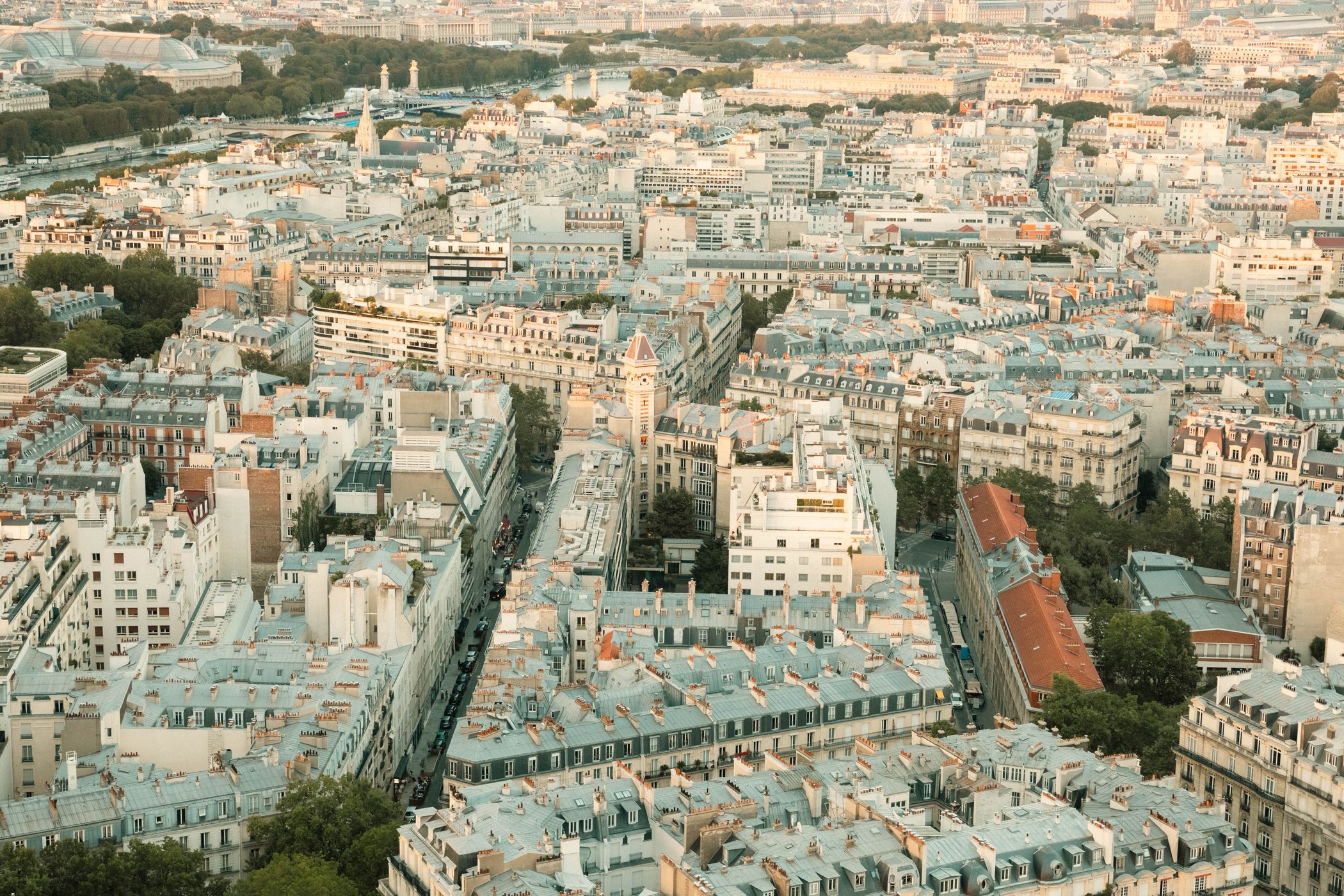 Paris City view from Eiffel tower, France