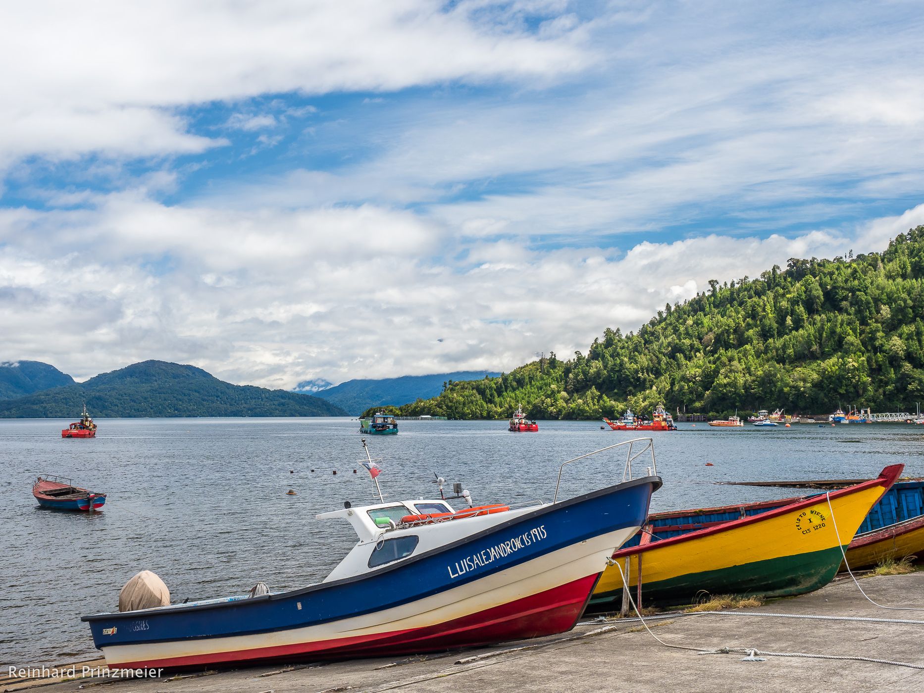 Puerto Cisnes Harbour Promenade, Chile