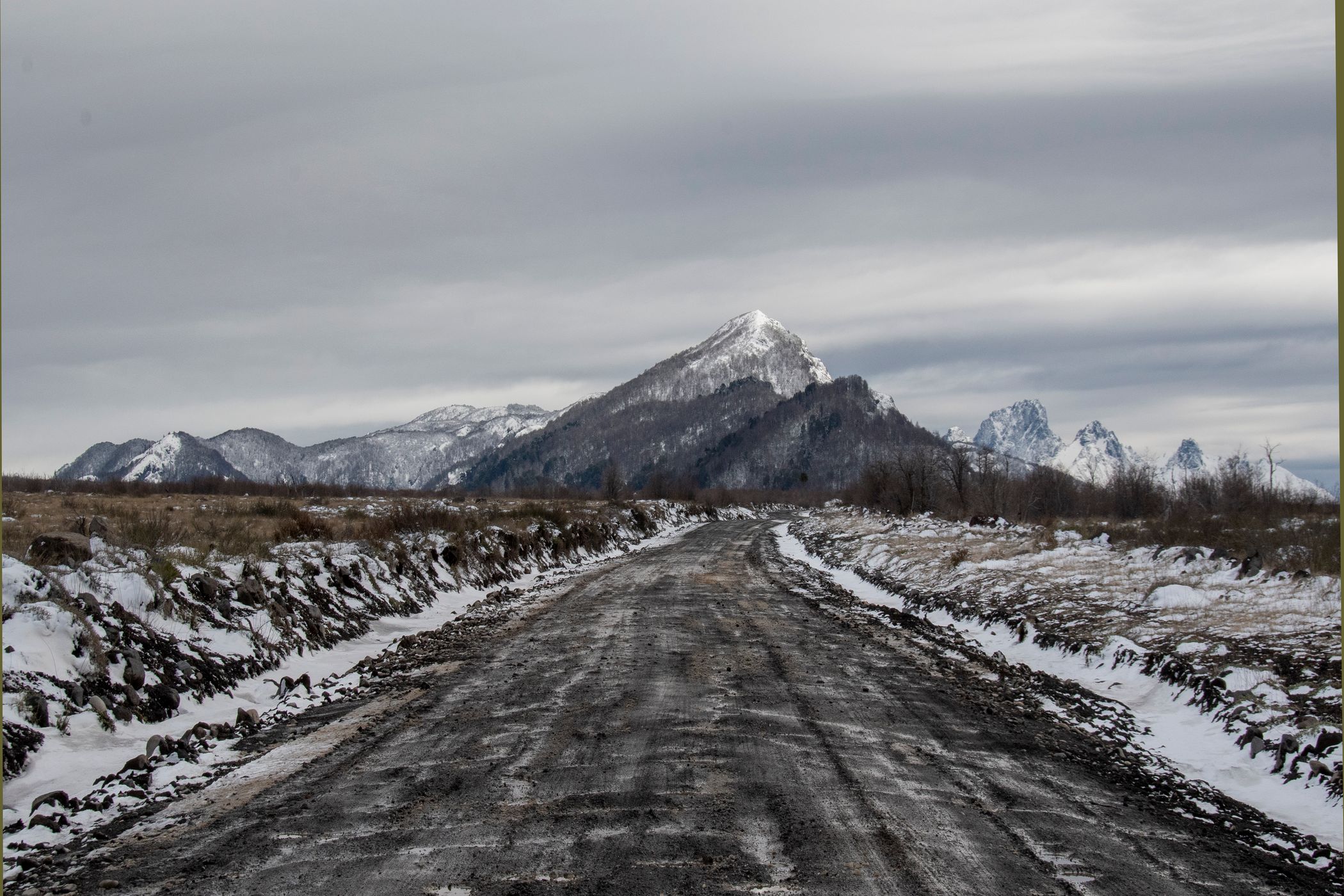 Road to Vulcan Lanin, Argentina