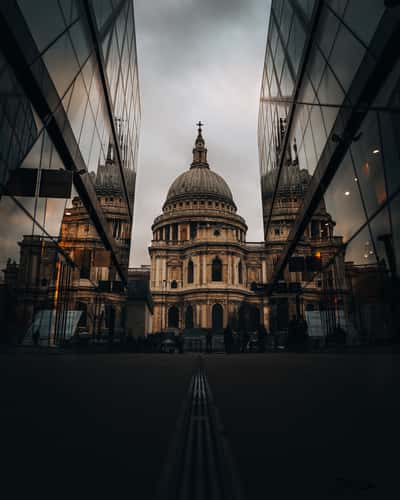 Reflection of St Paul's Cathedral, London