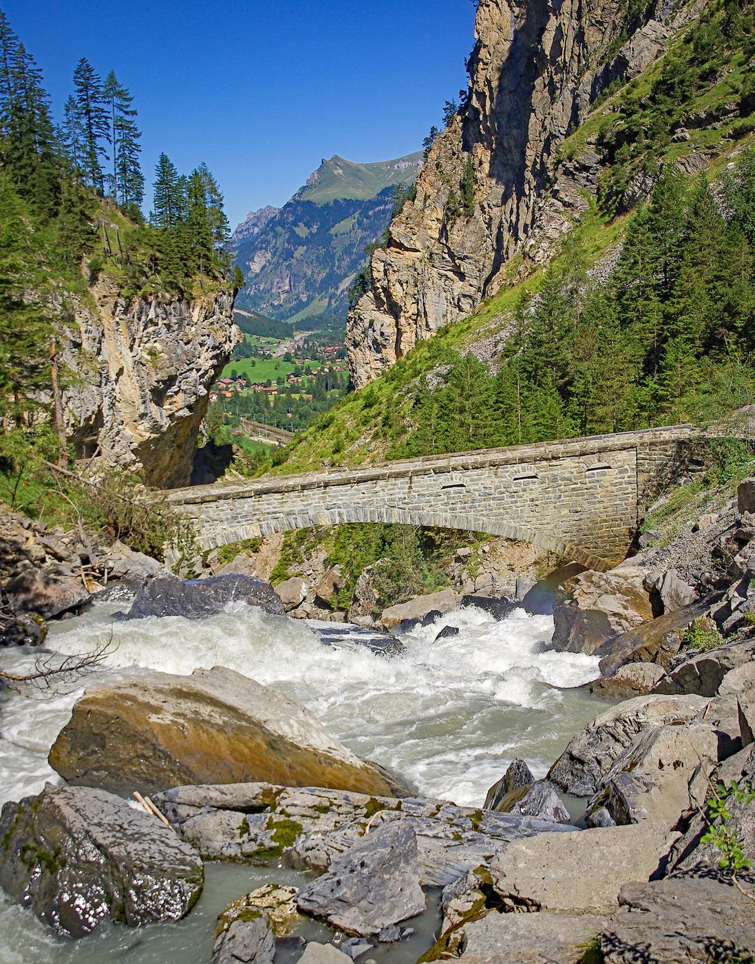 Stone arch bridge, Switzerland