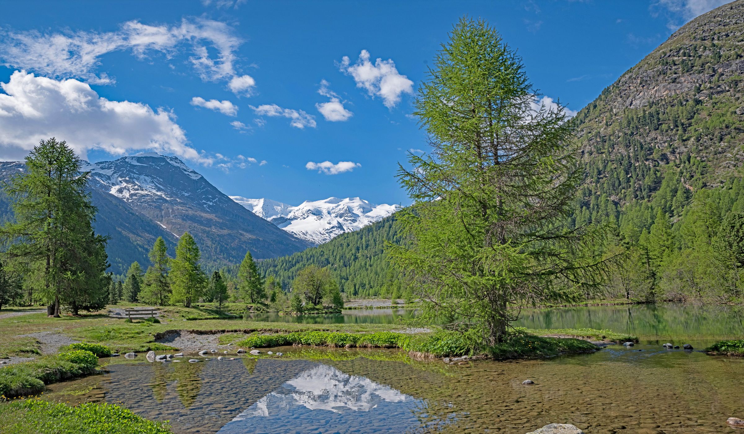 The famous Bernina range, Switzerland