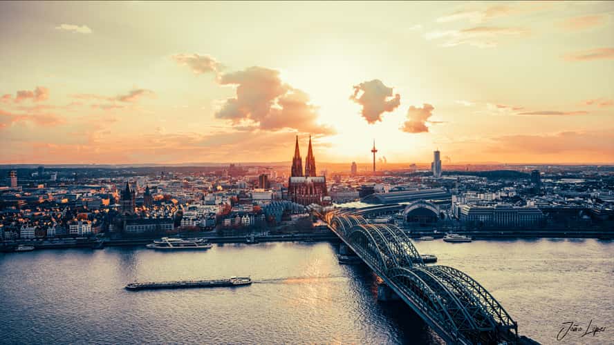 View from Triangle Tower in Cologne