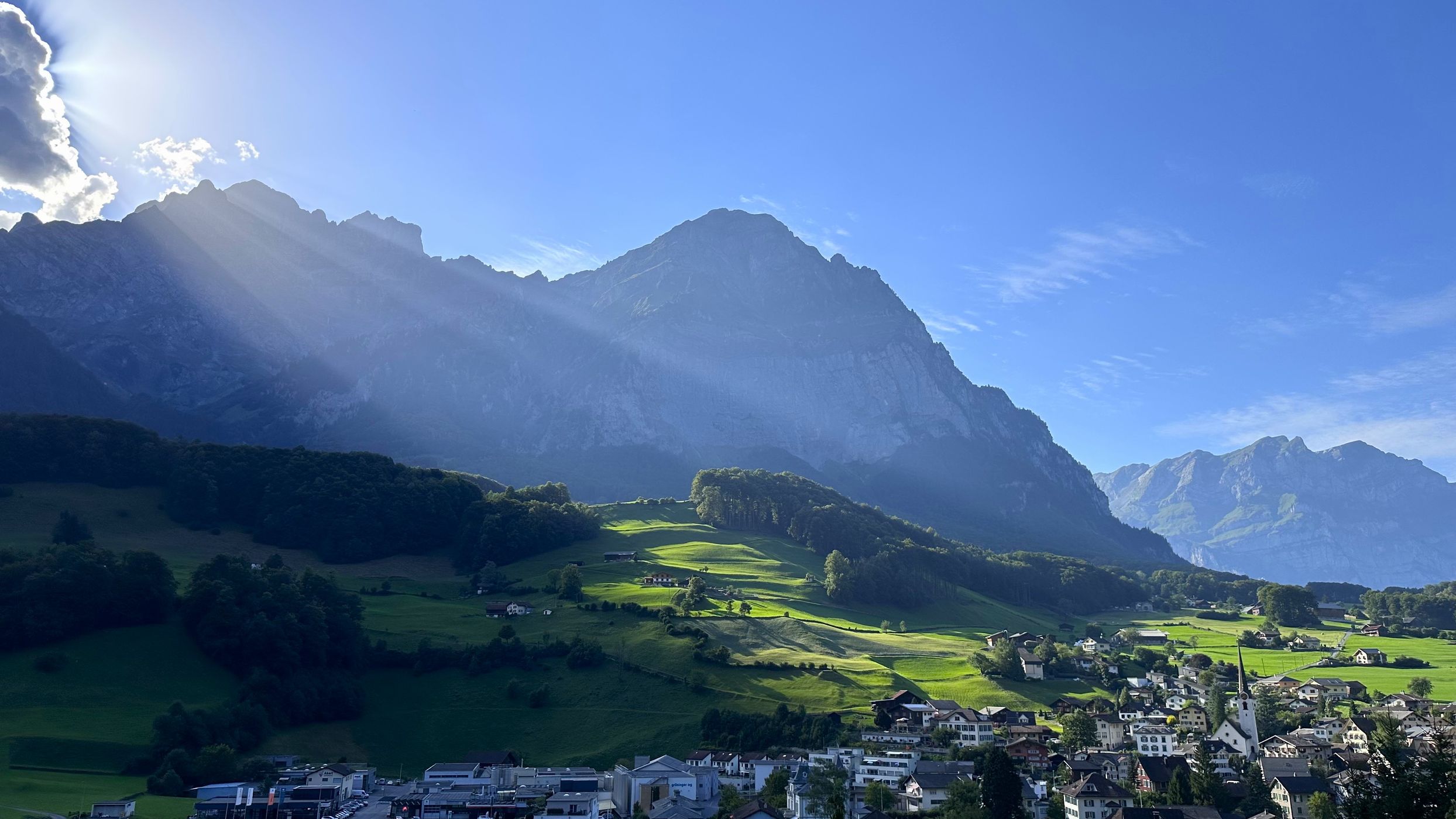 View on Mitlödi/GL, Switzerland