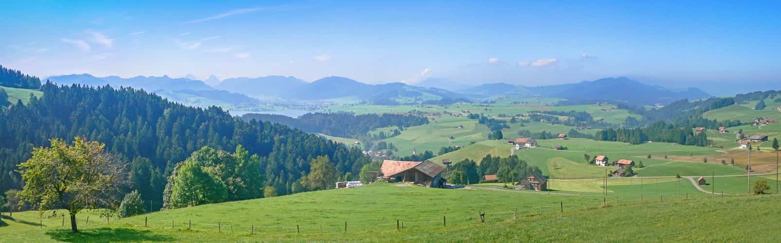 View to the central Swiss mountains