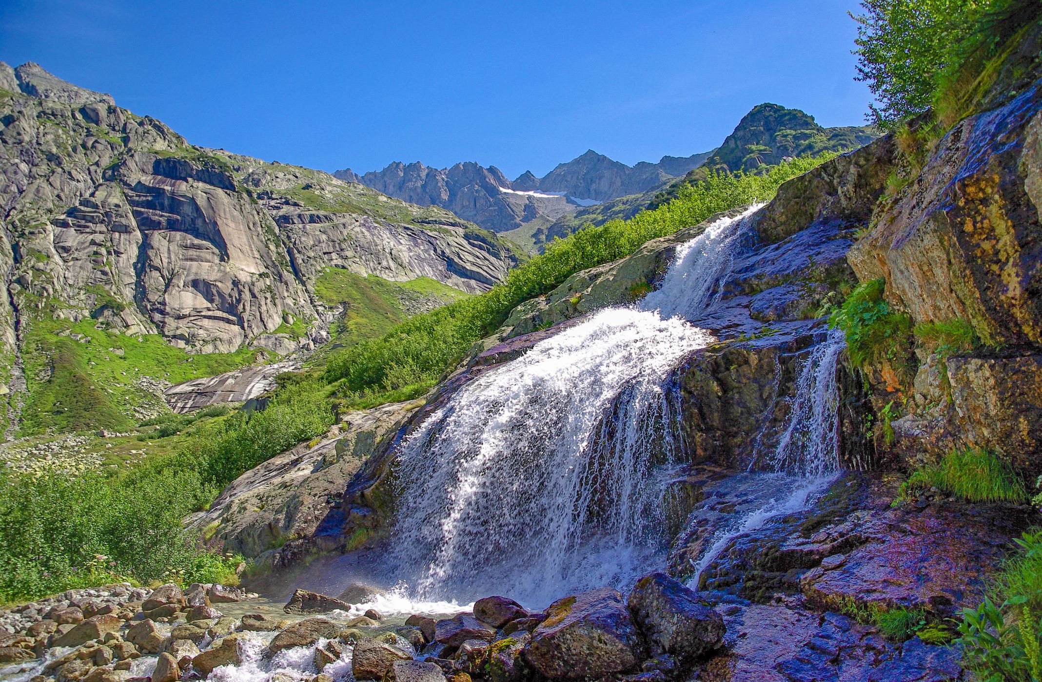 Waterfall at the Gelmersee, Switzerland