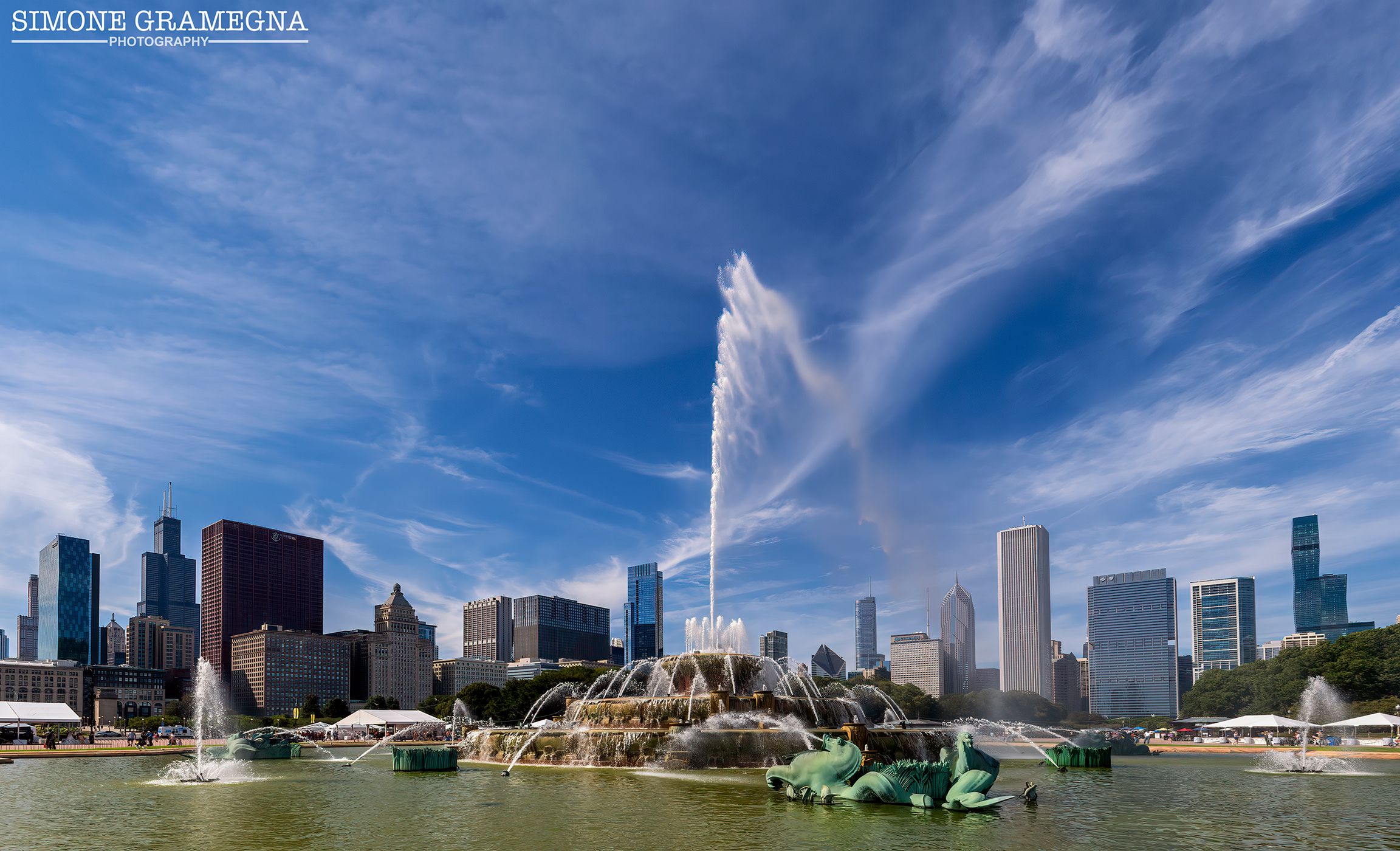 Buckingham Fountain Skyline, Chicago, USA
