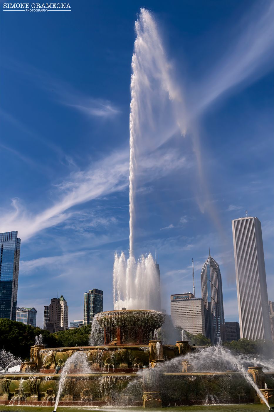 Buckingham Fountain Skyline, Chicago, USA