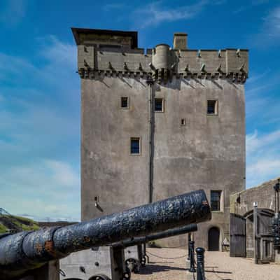 Cannons, Broughty Castle Museum, Dundee, Scotland, UK, United Kingdom