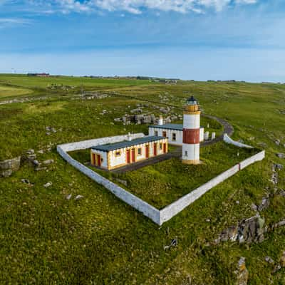 Clythness Lighthouse, Scotland, UK, United Kingdom