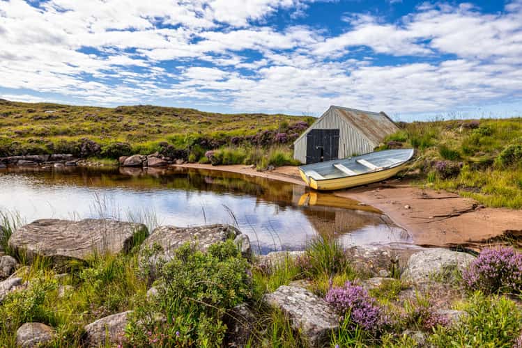 Fishermans Hut, Loch Osgaig, Ullapool, Scotland, UK
