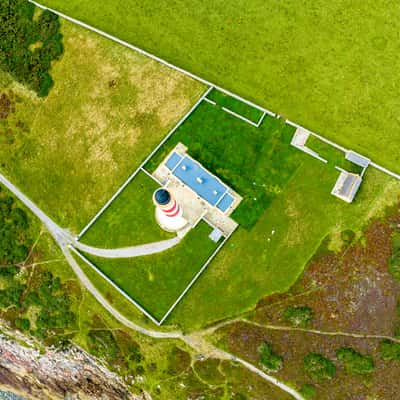 From above Tarbat Ness Lighthouse, Tain, Scotland, UK, United Kingdom