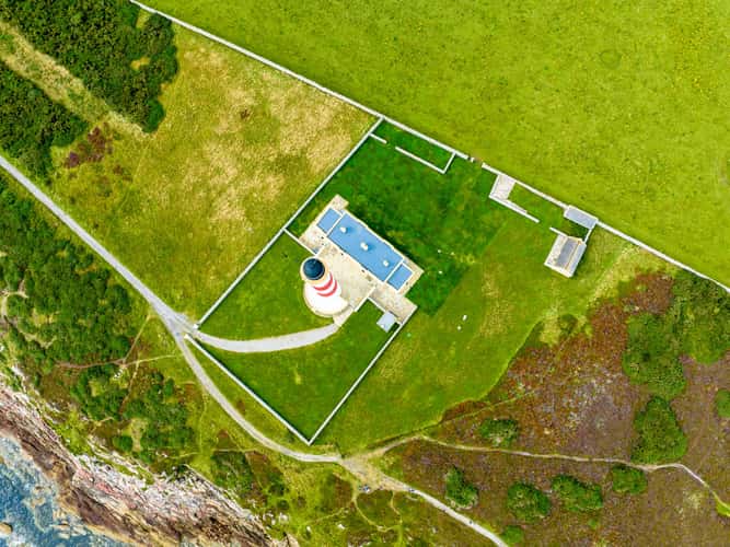 From above Tarbat Ness Lighthouse, Tain, Scotland, UK