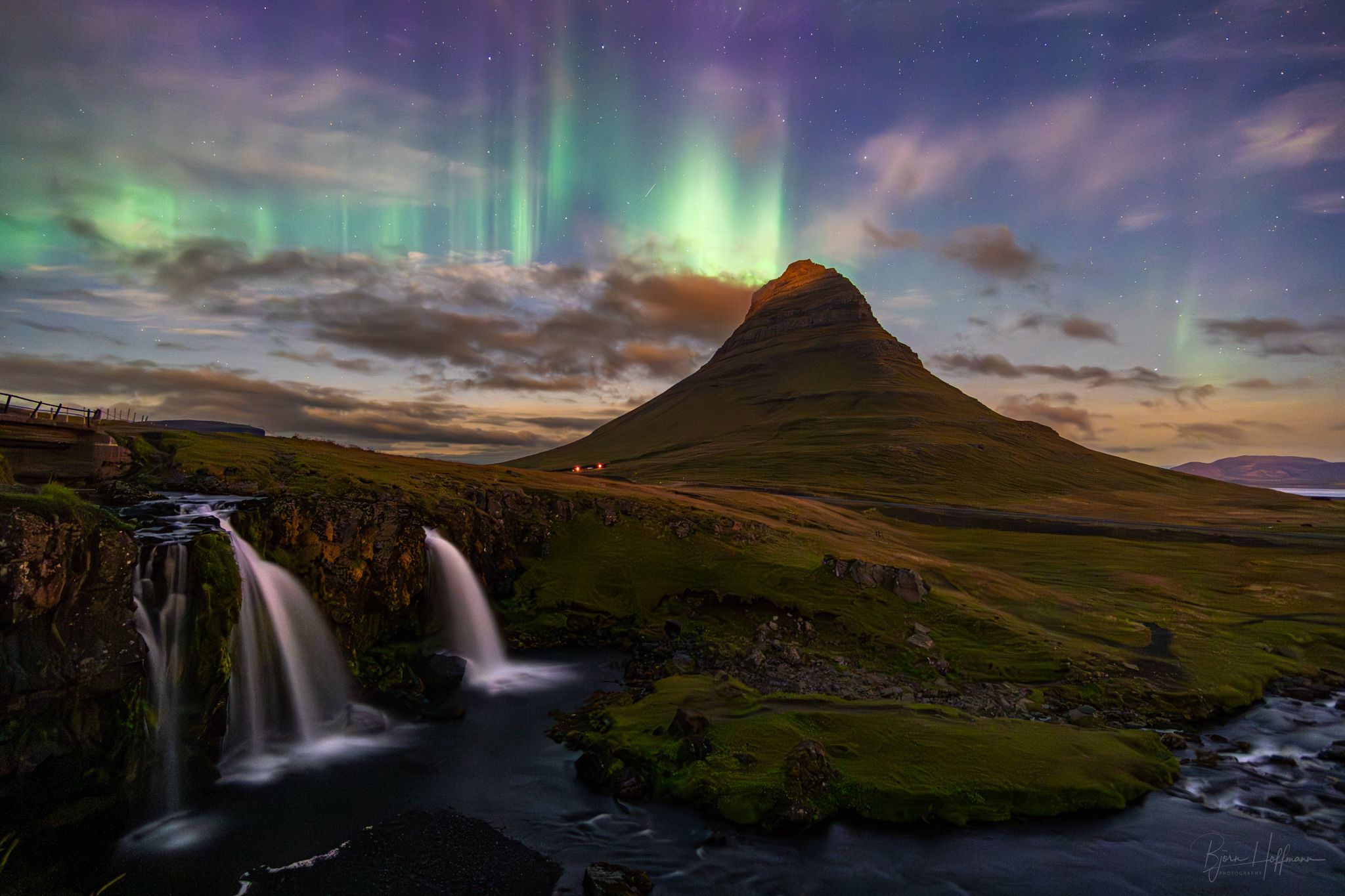Kirkjufell Waterfall with Kirkjufell, Iceland