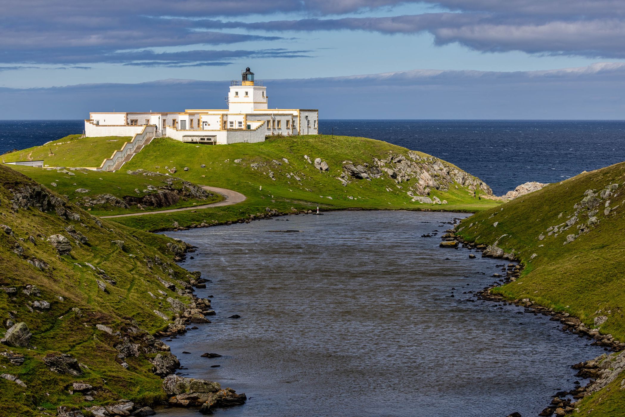Lochan nam Faoileag, Strathy Point Lighthouse, Scotland, United Kingdom