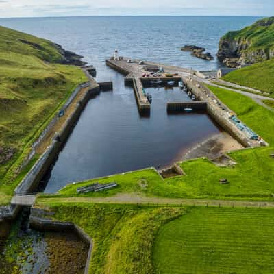 Looking east Lybster Harbour, Caithness, Scotland, United Kingdom