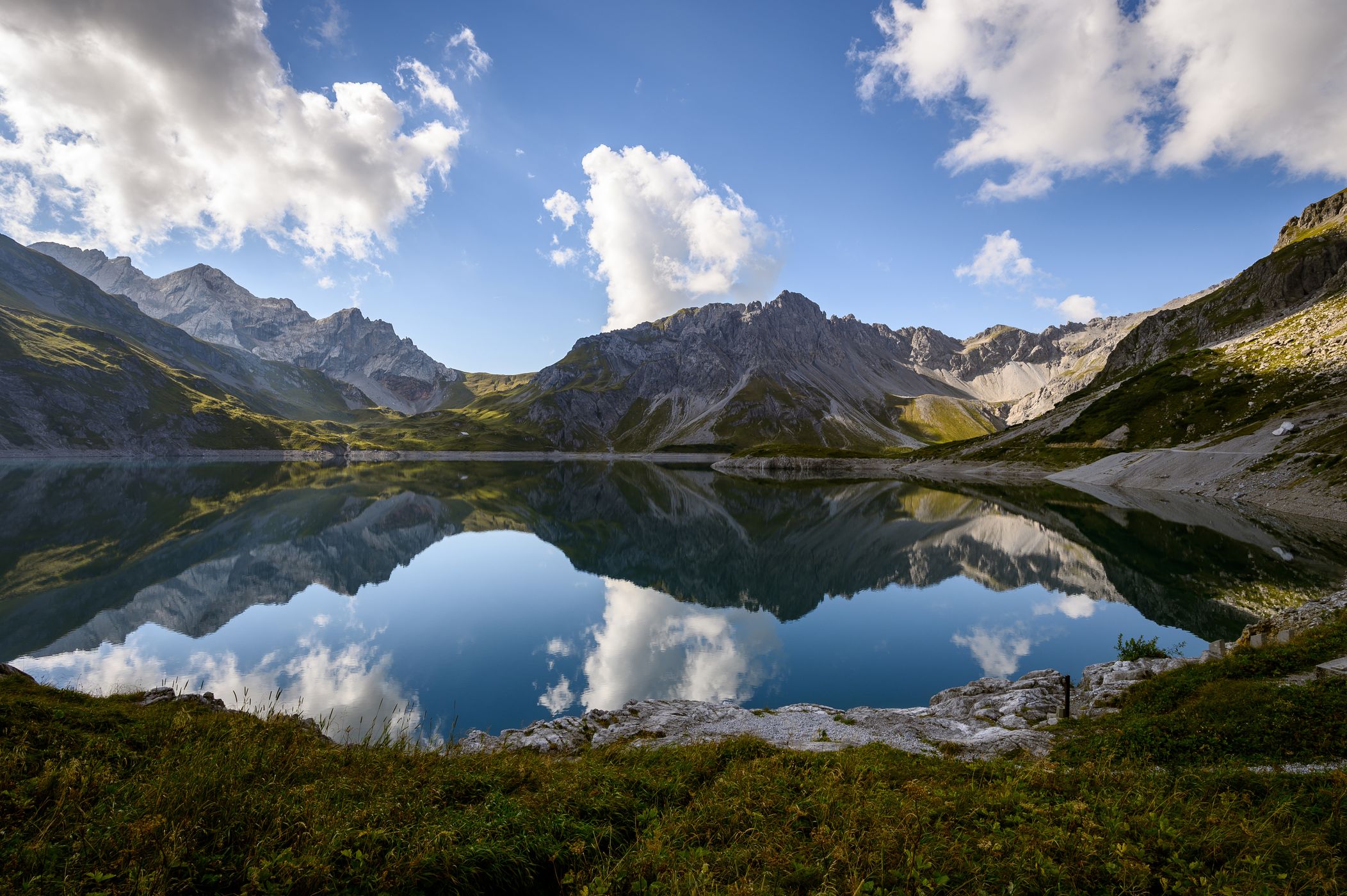 Lünersee from the waterfront, Austria