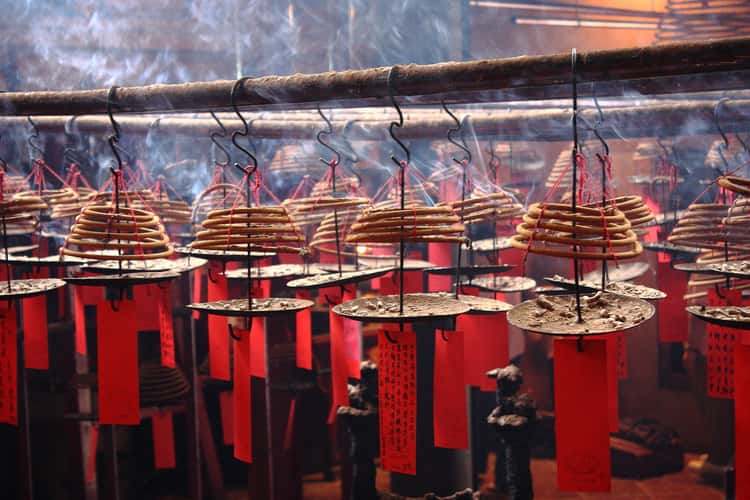 Man Mo Temple in Sheung Wan, on Hong Kong island.