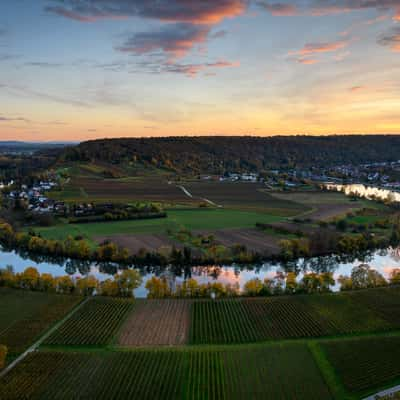 Neckarschleife bei Mundelsheim, Germany