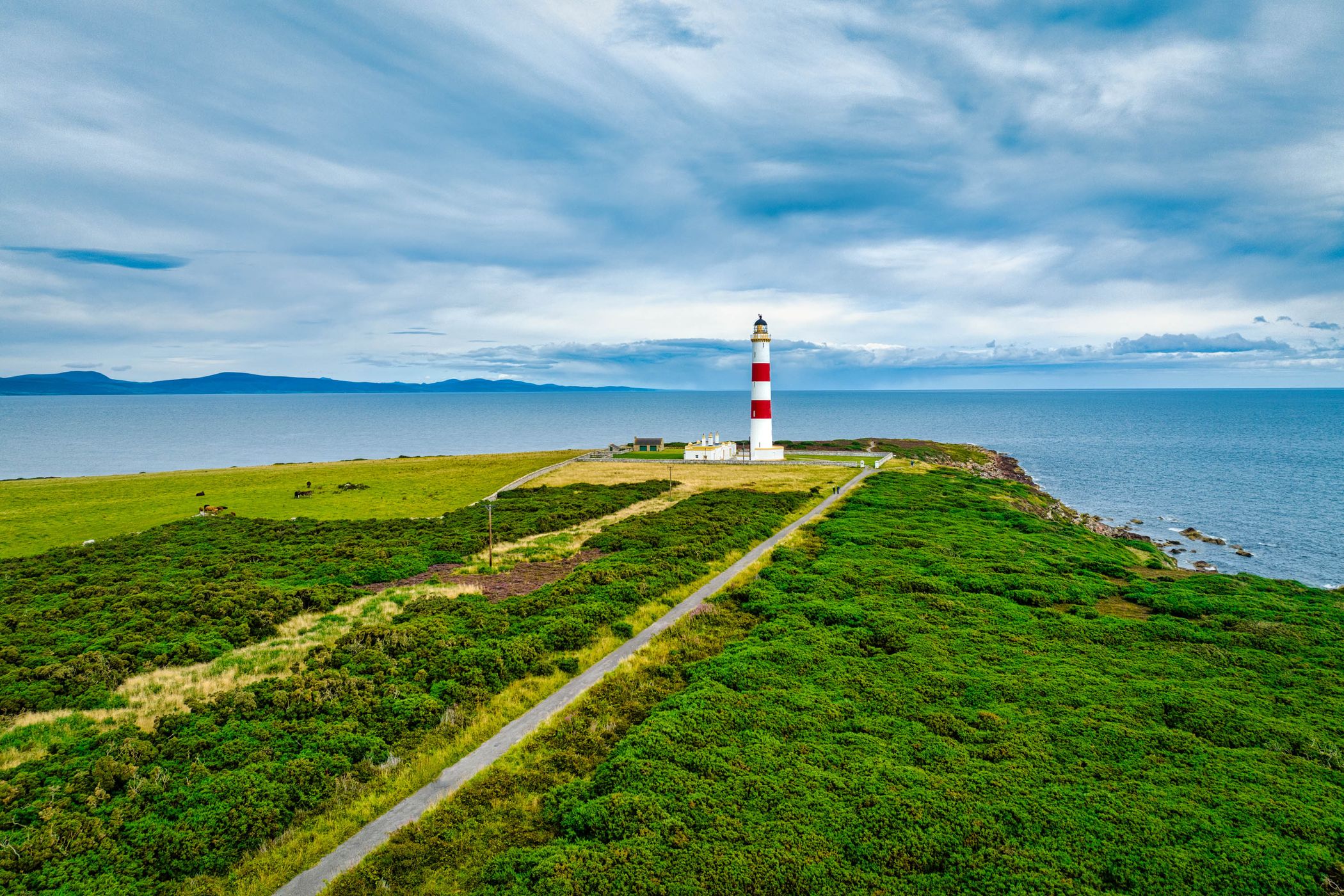 Path to Tarbat Ness Lighthouse, Scotland, UK, United Kingdom