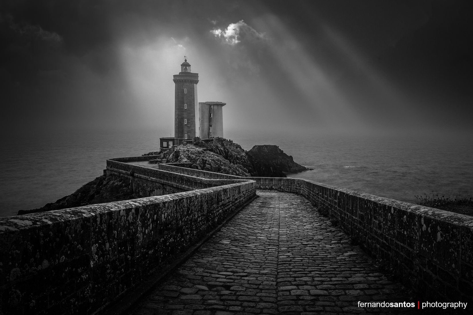 Phare du Petit Minou in the evening sun, France