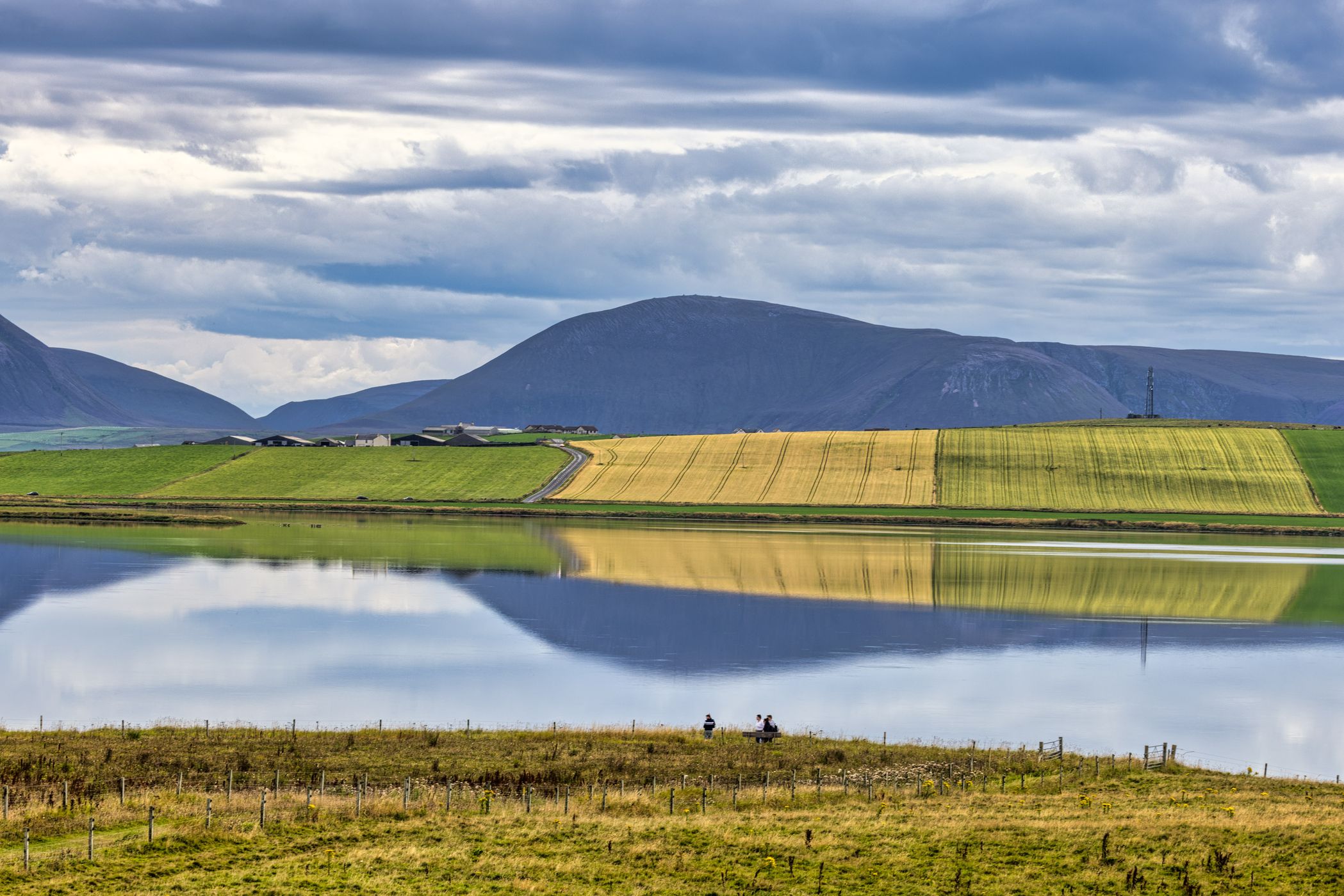 River near Ring of Brodgar, Orkney Islands, Scotland, UK, United Kingdom