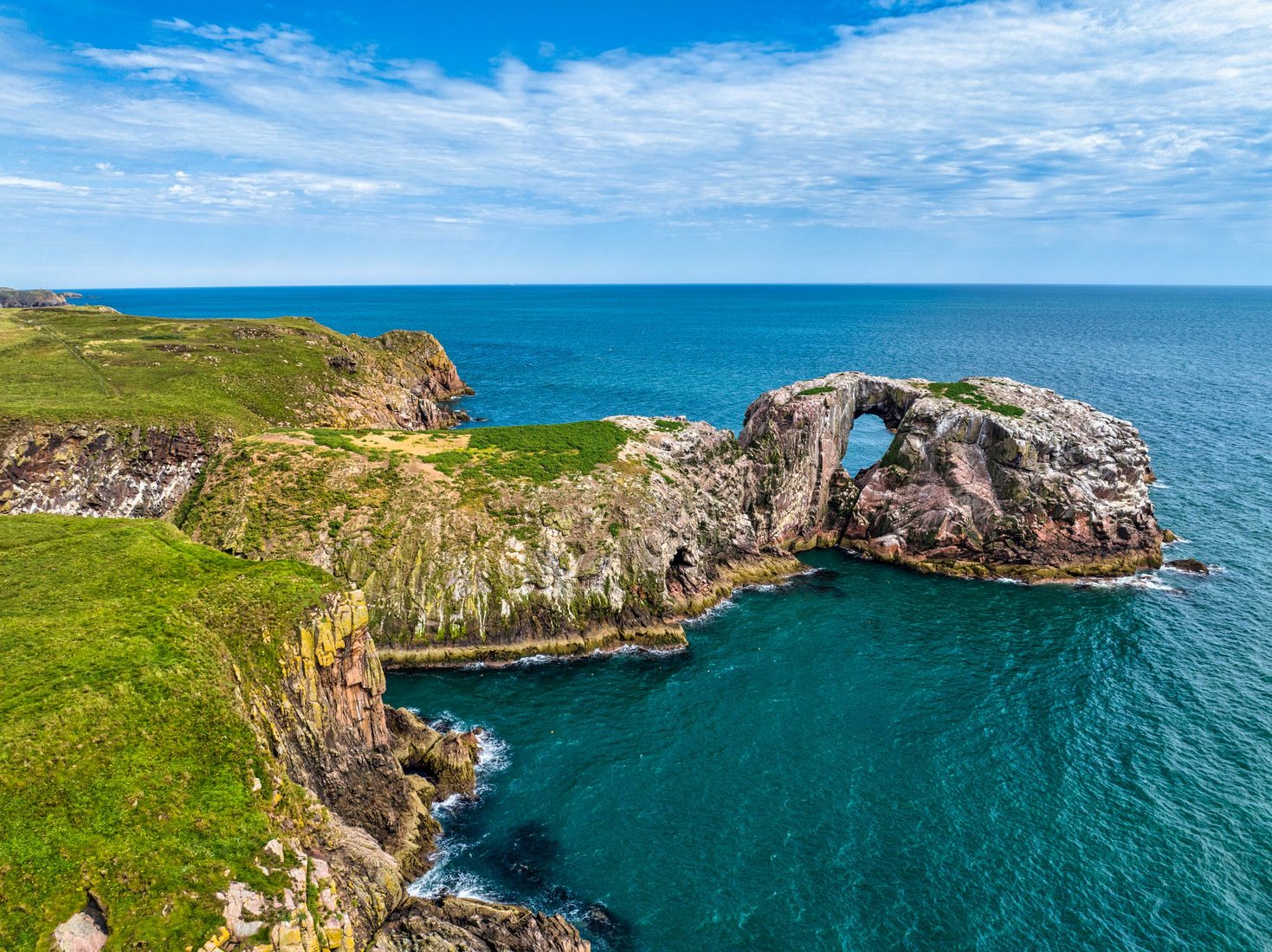 Rock formation, Dunbuy Island, Scotland, UK, United Kingdom