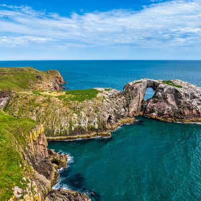 Rock formation, Dunbuy Island, Scotland, UK, United Kingdom