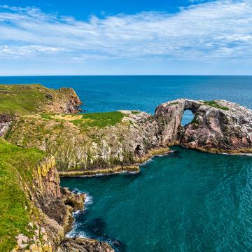 Rock formation, Dunbuy Island, Scotland, UK, United Kingdom