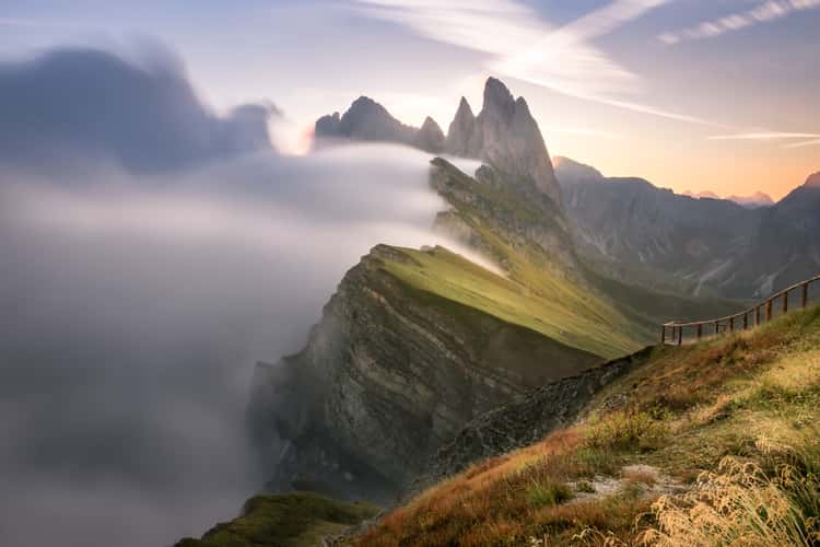 Seceda classic view point, South Tyrol