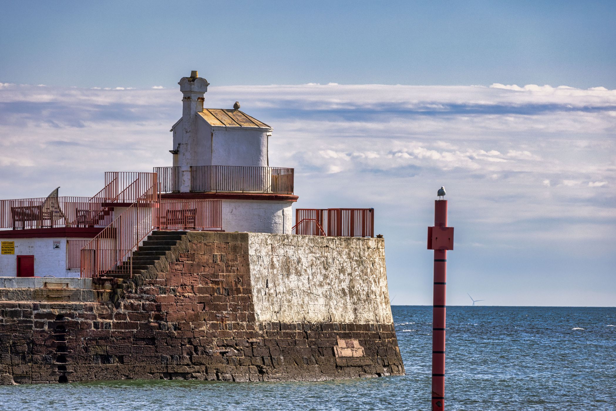 Signal Lighthouse, Arbroath, Angus,   Scotland, UK, United Kingdom