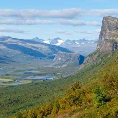 Skierffe and Rapadalen Valley view, Sweden