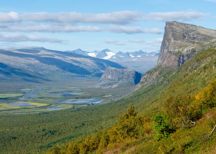 Skierffe and Rapadalen Valley view