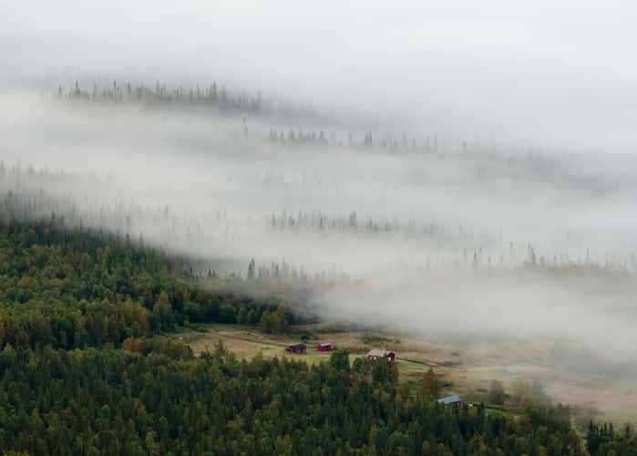 Skierffe and Rapadalen Valley view